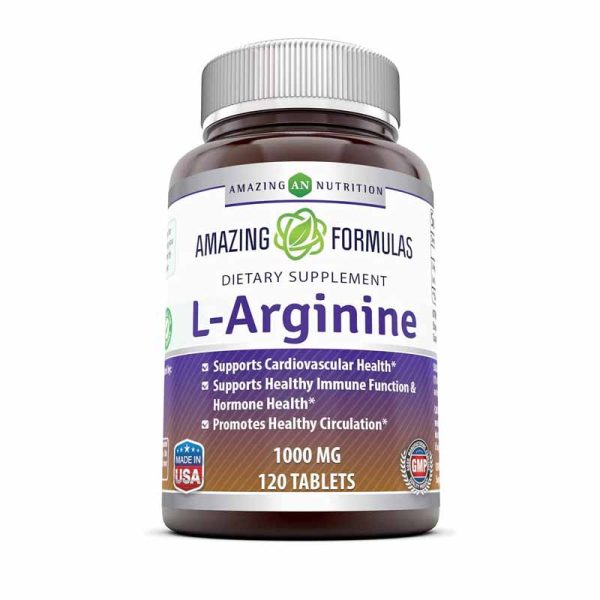 Amazing Nutrition L Arginine 1000 mg 120 Tablets