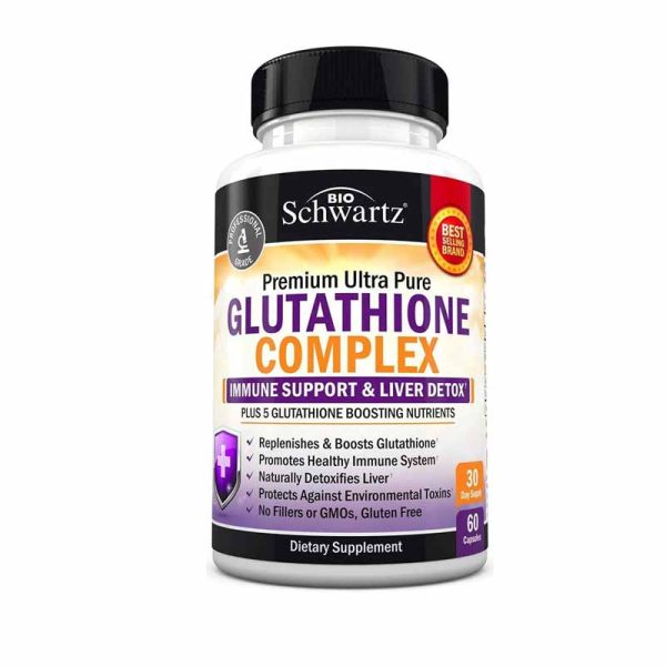 Bio Schwartz Glutathione complex immune support liver detox 60 cap