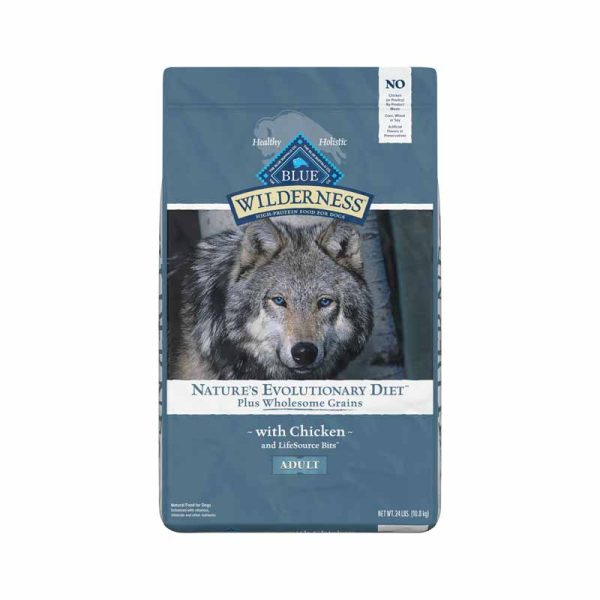 Blue Buffalo Blue Wilderness plus Wholesome Grains High Protein Natural Adult Chicken Dry Dog Food