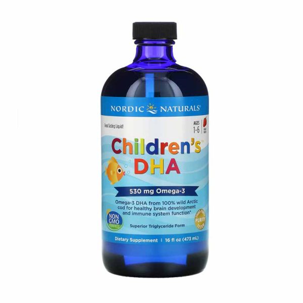 Childrens DHA Ages 1 6 Strawberry 530 mg 16 fl oz 473 ml