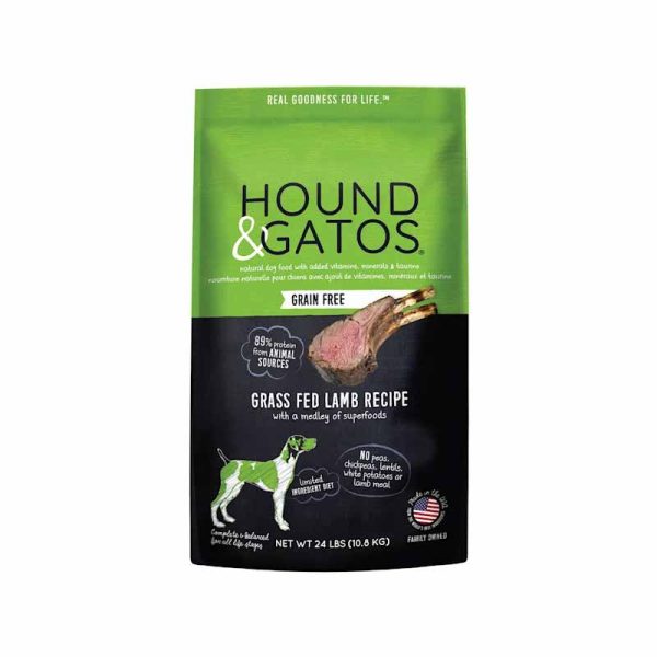 Hound Gatos Grain Free Limited Ingredient Diet Grass Fed Lamb Recipe Dry Dog Food