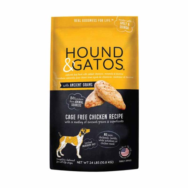 Hound Gatos with Ancient Grain Limited Ingredient Diet Cage Free Chicken Recipe Dry Dog Food