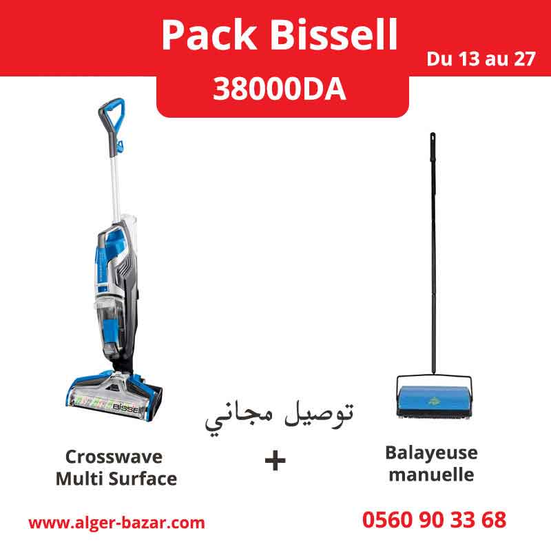 Pack BISSELL Crosswave Nettoyant Multi-Surfaces + Manual Sweeper