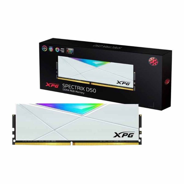 XPG DDR4 08GB 3200 MHZ CL16 SPECTRIX D50 RGB WHITE